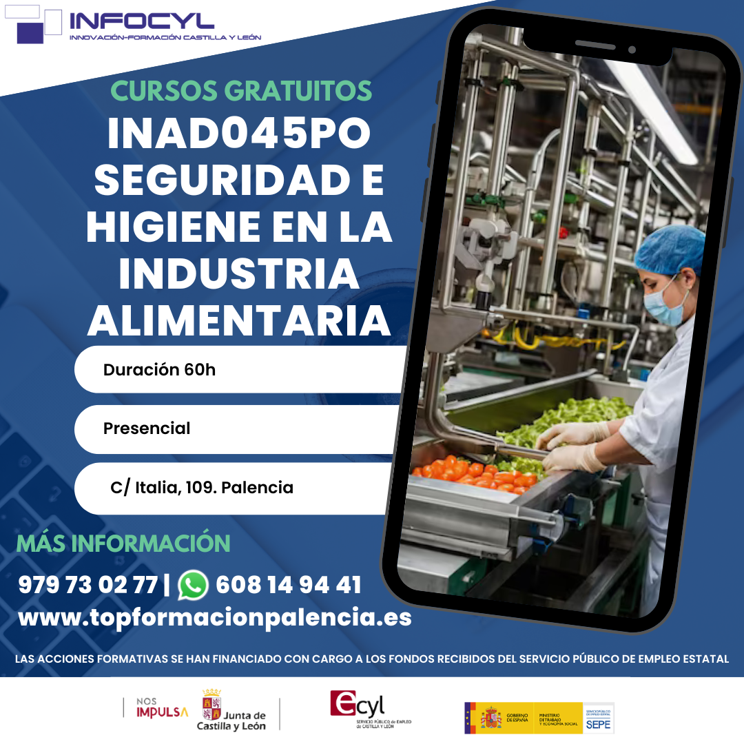 INAD045PO SEGURIDAD E HIGIENE EN LA INDUSTRIA ALIMENTARIA