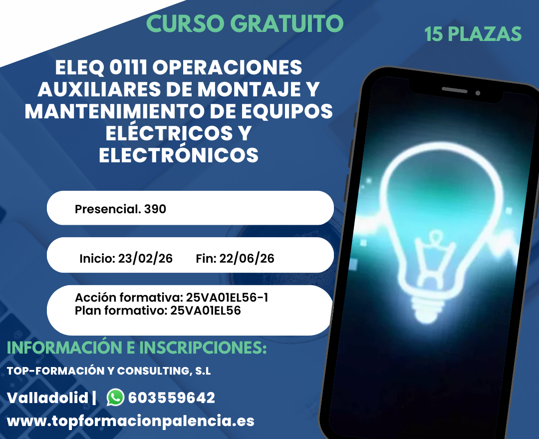 OPERACIONES AUXILIARES DE MONTAJE Y MANTENIMIENTO DE EQUIPOS ELÉCTRICOS Y ELECTRÓNICOS