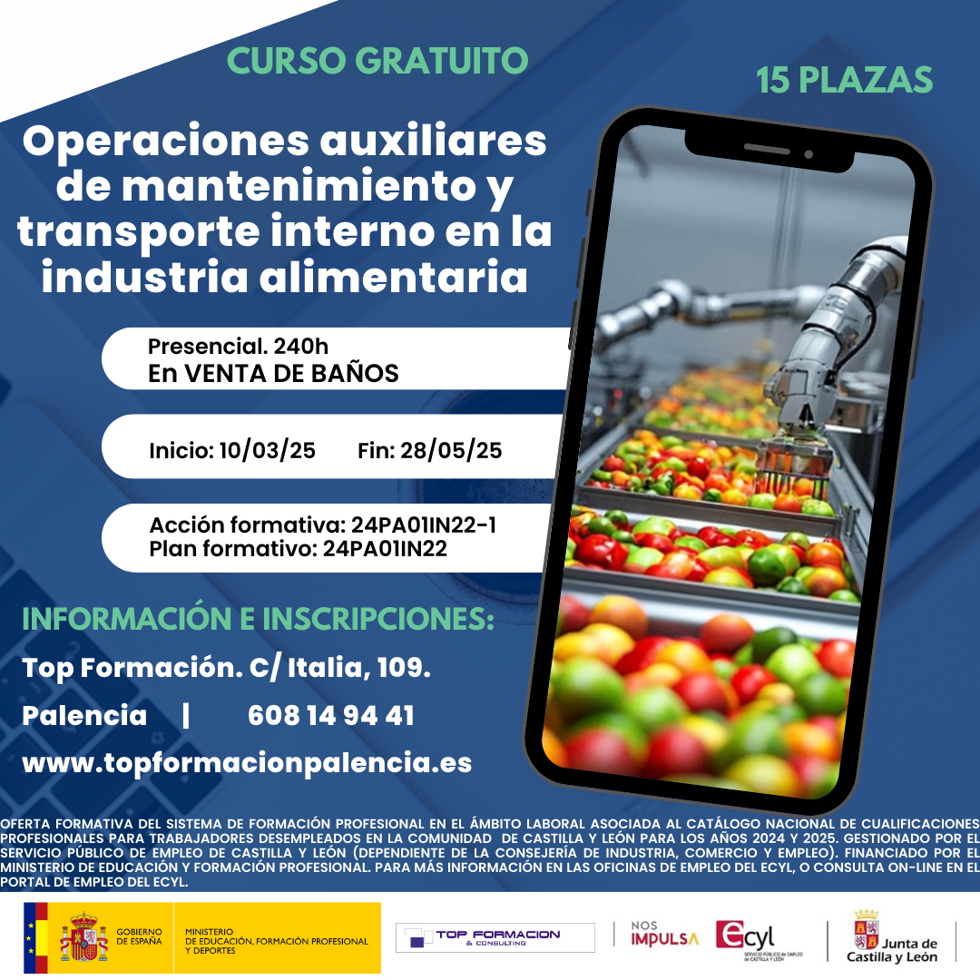 Operaciones Auxiliares de Mantenimiento y Transporte Interno en la Industria