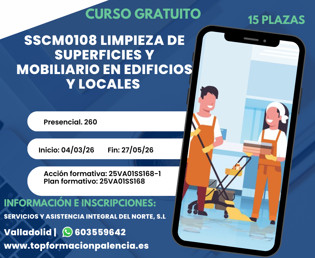 LIMPIEZA DE SUPERFICIES Y MOBILIARIO EN EDIFICIOS Y LOCALES