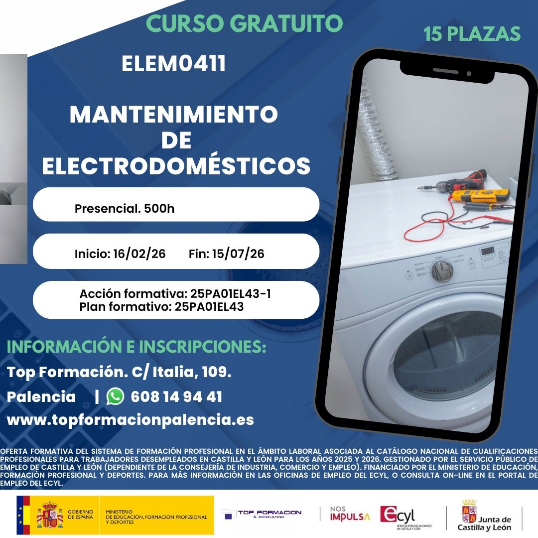 ELEM0411 MANTENIMIENTO DE ELECTRODOMÉSTICOS
